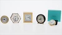 5081367: Group of 5 Tiffany Travel Clocks EL1QG