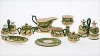 5081520: Large Italian Yellow and Green Pottery Dinner Service, 149 pcs. EL1QF