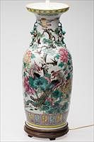 5081523: Chinese Famille Rose Porcelain Vase, Now Mounted as a Lamp EL1QC