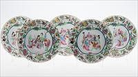 5081630: Five Chinese Famille Rose Plates, 19th Century EL1QC