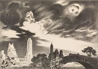 5081603: Louis Lozowick (NY, NJ, Russia, 1892-1973), Angry Skies, Lithograph EL1QO