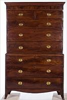 5097024: George III Mahogany Chest on Chest, Late 18th/Early 19th Century EL1QJ