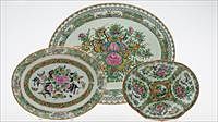5081546: Three Chinese Famille Rose Platters, 19th Century EL1QC