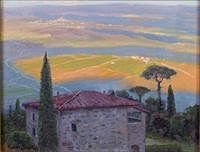 5097014: Armand Cabrera (Virginia, 20th/21st Century), The
 Hills of Tuscany, Oil on Board EL1QL