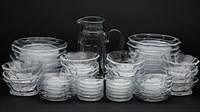 5081579: Frosted Glass Dessert Service and a Baccarat Pitcher EL1QF
