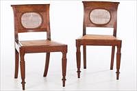 5097021: Pair of Anglo-Indian Hardwood and Caned Side Chairs, 19th Century EL1QJ