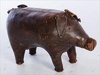 5081672: Abercrombie Style Leather Pig, 20th Century EL1QJ