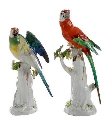 Two Meissen Figures of Exotic Birds