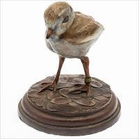 5394383: Jim Green (South Dakota, 20th/21st Century), Painted Bronze Bird EE7RDL