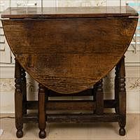5157876: English Oak Gateleg Table, 18th Century EL3QJ