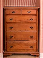 5166799: Chippendale Style Maple Tall Chest, 20th Century EL3QJ