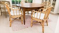 5157894: Group of Four Rattan Open Arm Tub Chairs EL3QJ