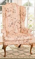 5157967: Queen Anne Style Upholstered Wing Chair, 20th Century EL3QJ