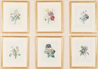5157977: Set of 6 Redoute Botanical Prints, Hand-Colored
 Engravings, 19th Century EL3QO