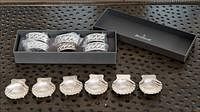 5157900: Six Buccellati Sterling Silver Napkin Rings and
 Six Maciel Shell-Form Salts, 12 pcs. EL3QQ