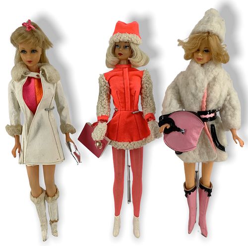 (3) Vintage Barbies including a Platinum Blonde American Girl Barbie with beautiful makeup done - A TNT Stacey with her short blonde hair & a blonde T
