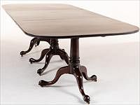 5226764: George II Style Three Pedestal Dining Table, 20th Century EL4QJ
