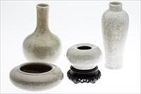 5226761: Four Chinese Crackle-Glazed Ceramic Vessels EL4QC