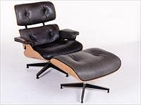 5226762: Eames Leather Lounge (670) and Ottoman (671) EL4QJ