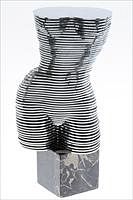 5226782: Mid Century Modern/ Futurism Female Torso Sculpture, Plastic EL4QL