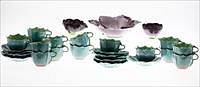 5226881: Set of 14 Mustardseed and Moonshine Floral Coffee
 Cups and Saucers with Cream, Sugar and Bowl EL4QF