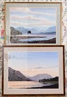 5227007: Jim Ridout (b. 1946), Two Works: Mountain Landscapes,
 Watercolor on Paper EL4QL