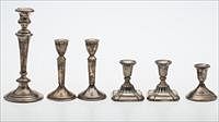 5227026: Group of Six Sterling Silver Weighted Candlesticks EL4QQ