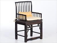5227023: Chinese Black Ming Style Armchair, 20th Century EL4QJ