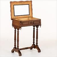 5227042: Victorian Walnut Small Trestle-Form Dressing Table EL4QJ