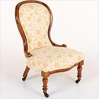 5226993: Victorian Walnut Side Chair, 19th Century EL4QJ