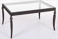 5227016: Modern Glass Top Metal Coffee Table, 20th Century EL4QJ