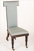 5226988: English Walnut Prie Dieu Side Chair, 19th Century EL4QJ