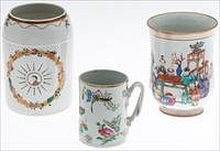 5226903: Three Various Chinese Export Mugs, 18th Century and Later EL4QF