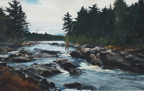 Ogden M. Pleissner (1905-1983), Wilderness Trout Stream