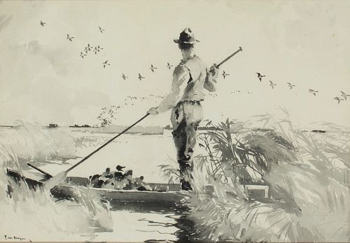 Frank W. Benson (1862-1951), In the Marsh (Duck Hunting)