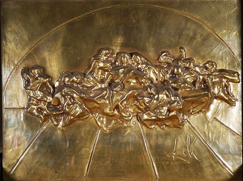 Salvador Dali The Last Supper Bronze Plaque