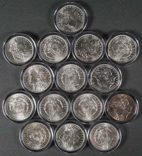 (15) BU 1896 P Morgan Silver Dollars $1 US Coin