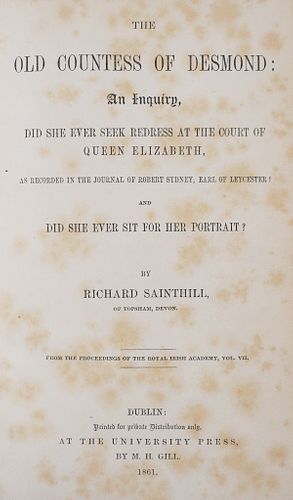 Book: Countess Desmond, Sainthill, 1861, Dromoland