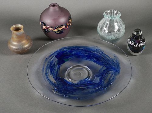 (5) Group of Signed Art Glass