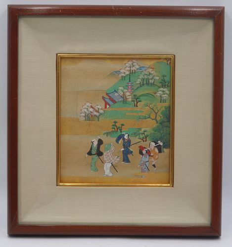 Japanese 18th/19th Century Genre Painting.