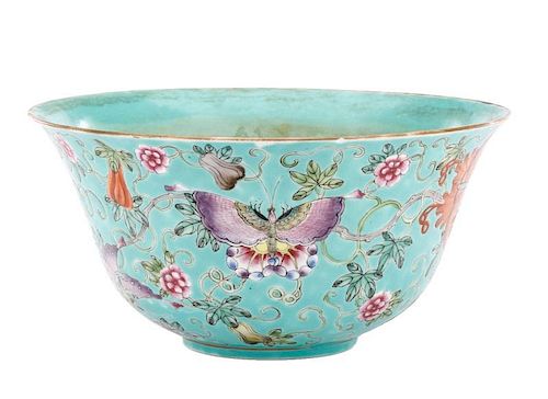 Chinese Famile Rose Porcelain Bowl, Qianlong Mark
