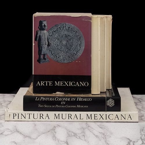 Libros sobre Arte. Arte Mexicano / La Pintura Mural de la Revolución Mexicana / La Pintura Colonial en Hidalgo en Tres Siglos...Pzs: 5.