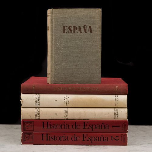 Libros sobre Historia de España. Historia de España / España Mística / España. Ensayo de Historia Contemporánea. Piezas: 6.