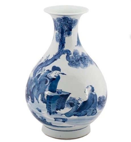 Chinese Blue & White Yuhuchunping Vase