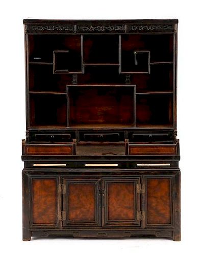 Chinese Miniature or Child's Scholar's Cabinet