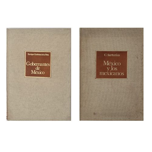 a) Sartorius, C. México y los Mexicanos. México: San Ángel Ediciones, 1975 / Goberrnanates de México. Piezas: 2.
