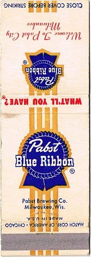 1955 Pabst Blue Ribbon Beer WI-PAB-31, Milwaukee, Wisconsin