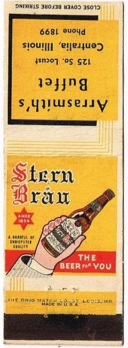 1950 Stern Brau Beer IL-SP-10, Arrasmith's Buffet Centralia Illinois