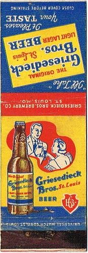 1936 Griesedieck Bros. Beer MO-GRIE-3, Saint Louis, Missouri