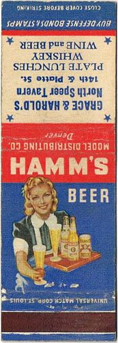 1942 Hamm's Beer MN-HAMM-MOD-15, Grace and Harold's North Speer Tavern at 14th & Platte St. Denver, Colorado